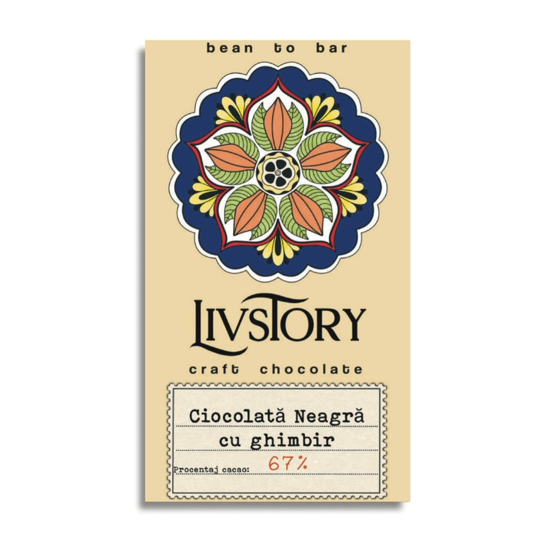 Dark Chocolate with Ginger 67%, 65g