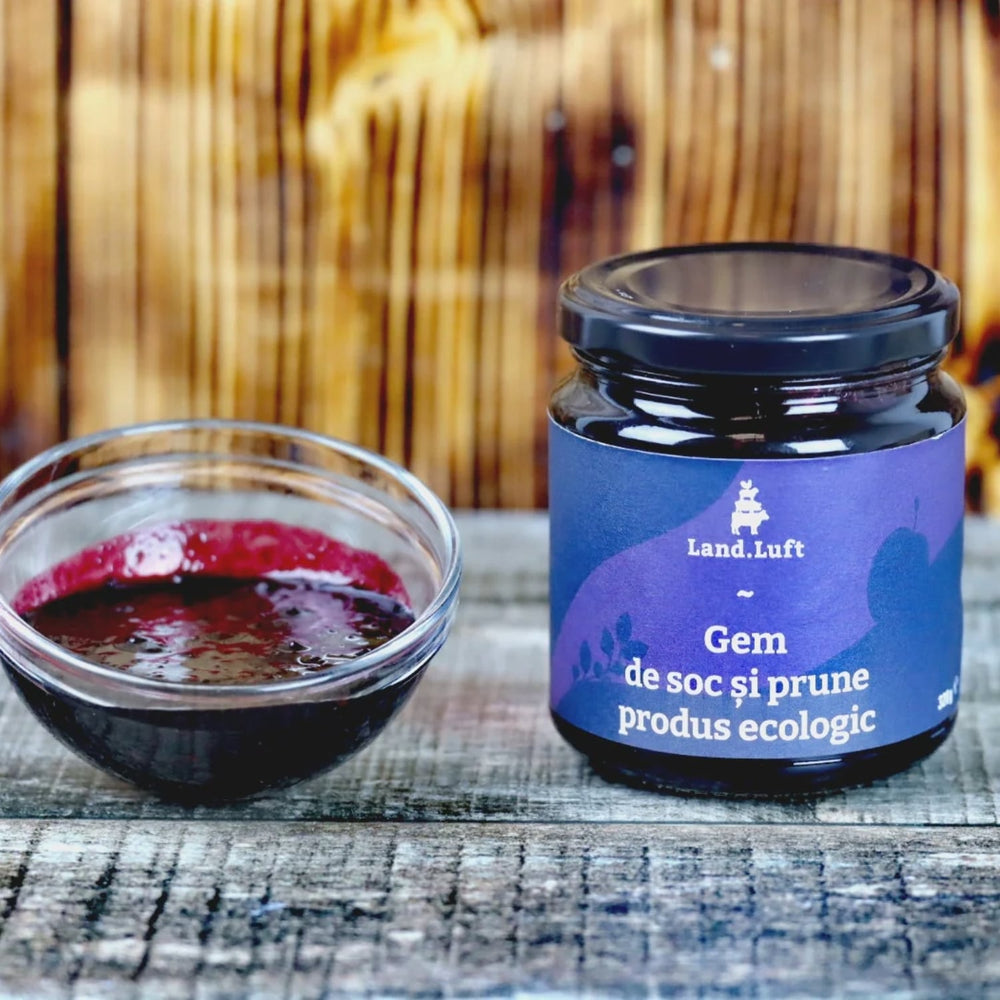 Organic Elderberry & Plum Jam  - Reduced Sugar 320g