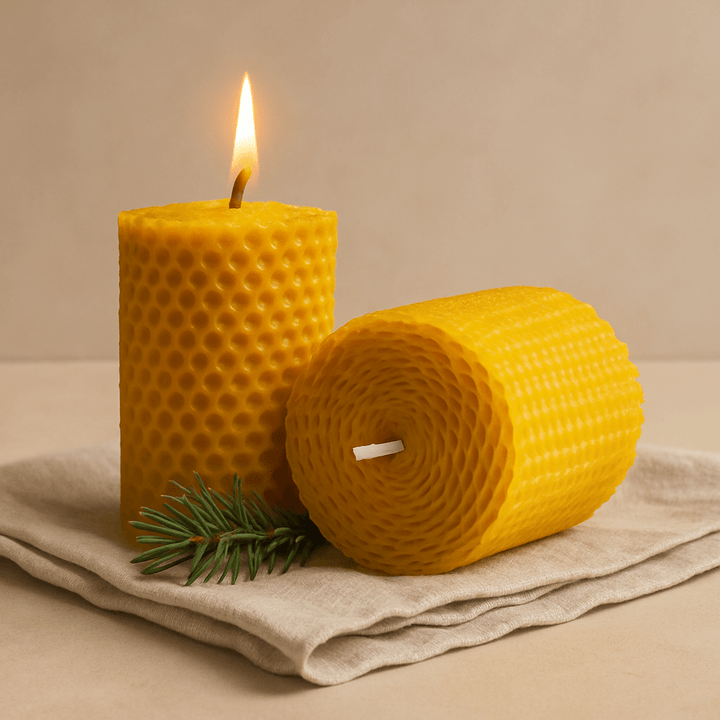 Set of 2 Medium Beeswax Candles