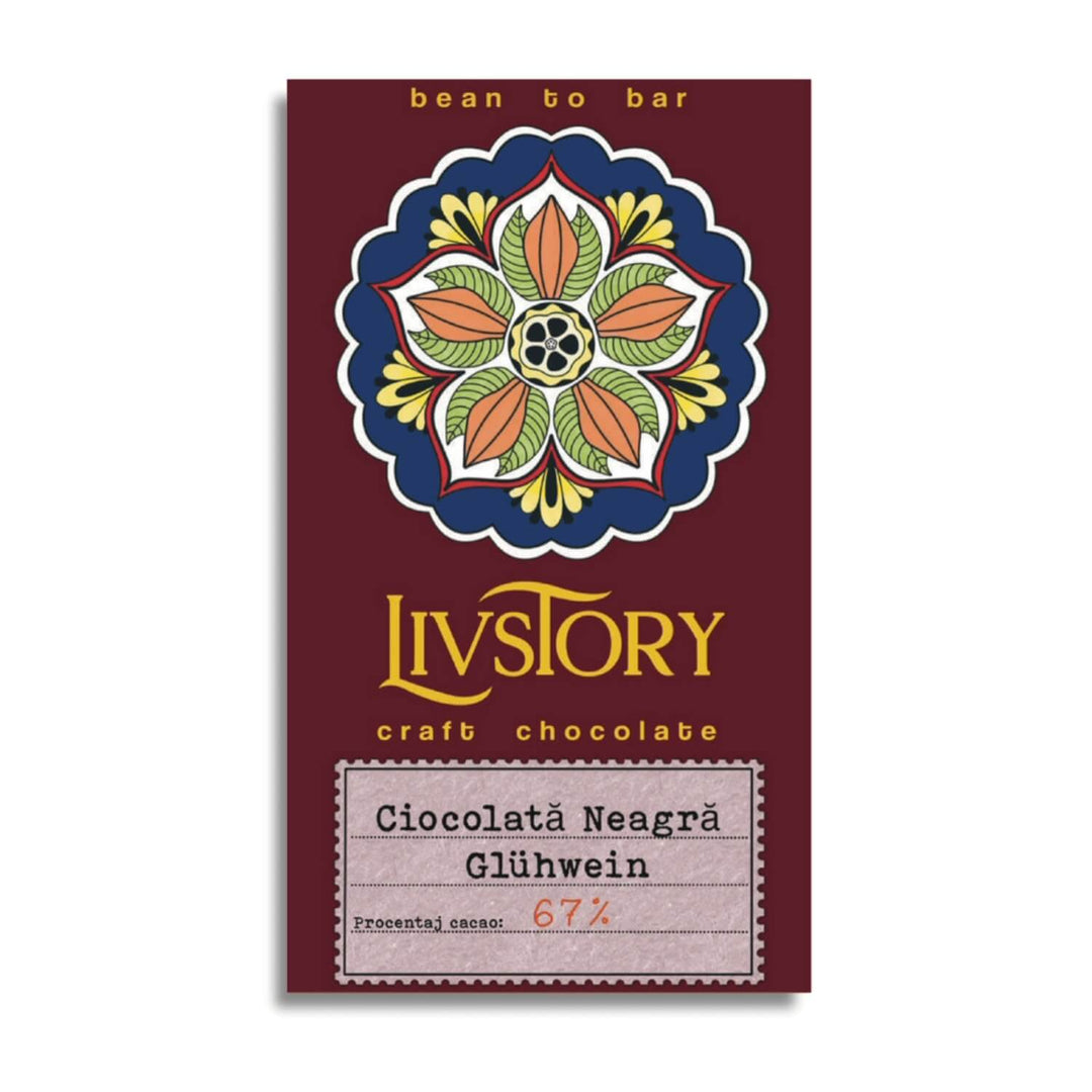 Dark Chocolate with Mulled Wine 67%, 65g