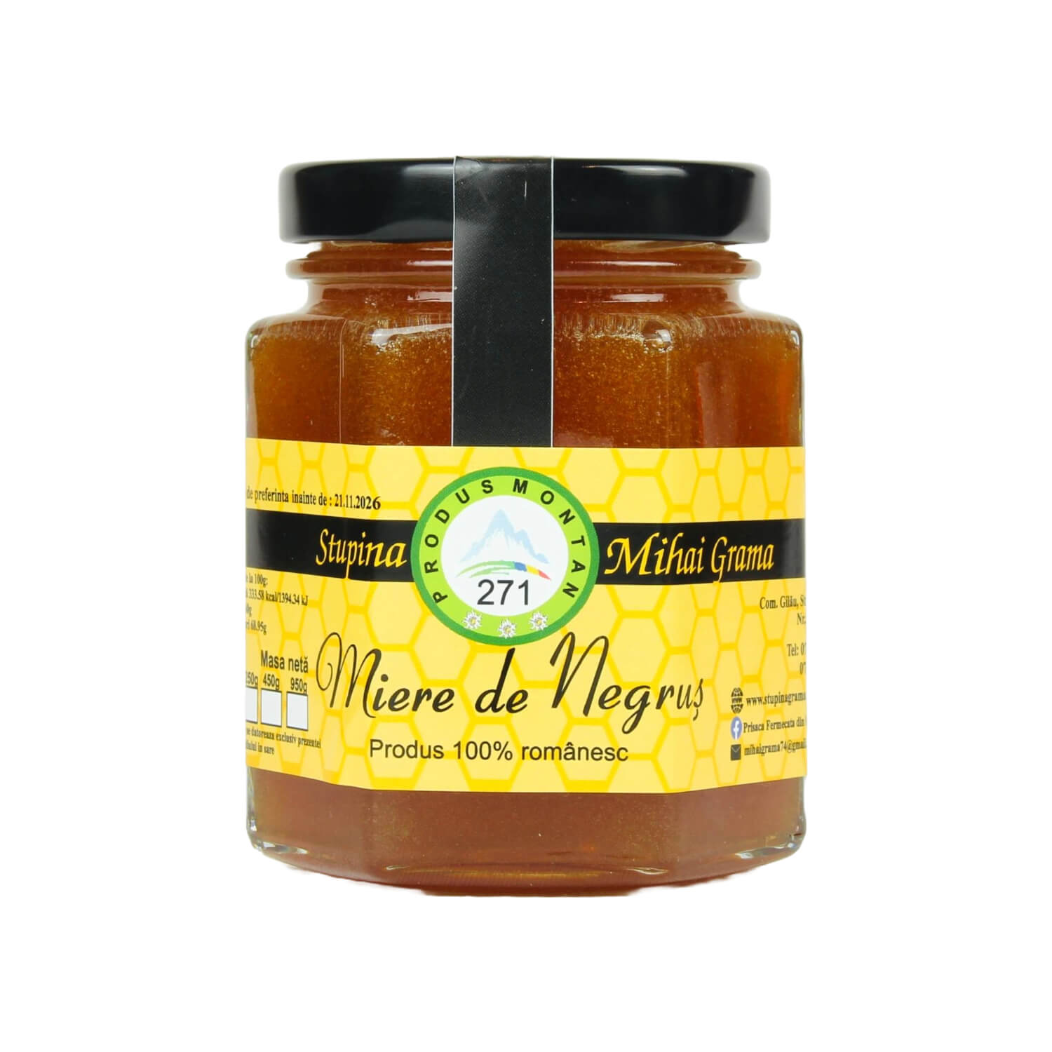mie♡ Miere de Iarbă Neagră/ Negruș 250g/ 450g – de mână eu