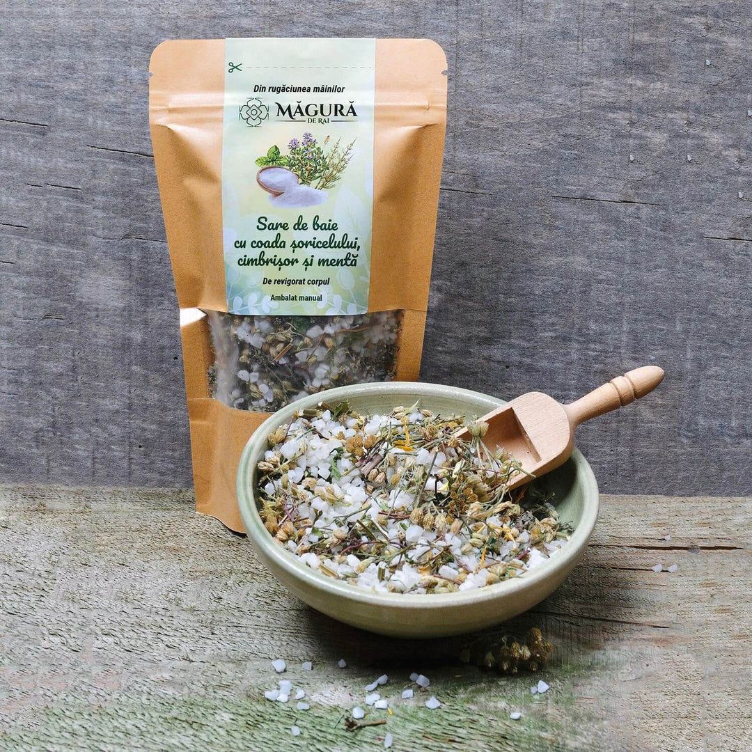 Bath Salts with Yarrow, Wild Thyme & Mint 250g
