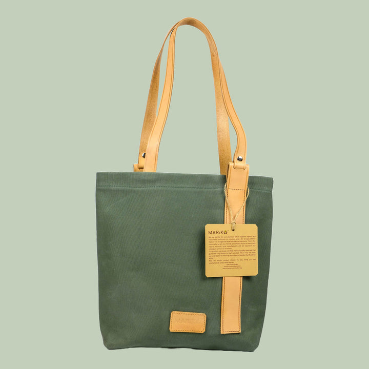 Canvas Leather Tote