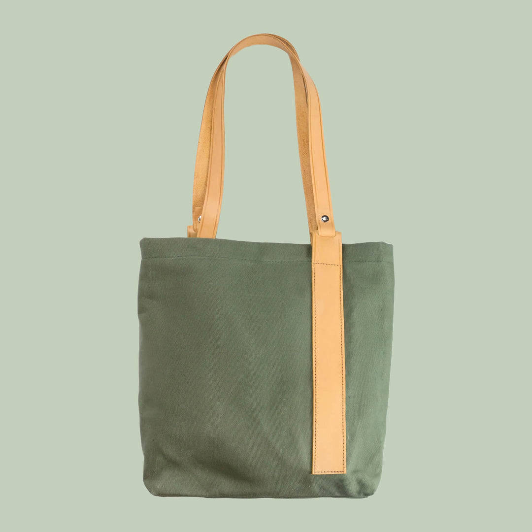 Canvas Leather Tote