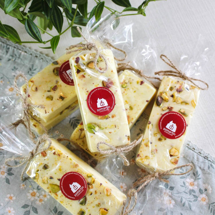 Homemade White Chocolate with Lemon & Pistachios 100g