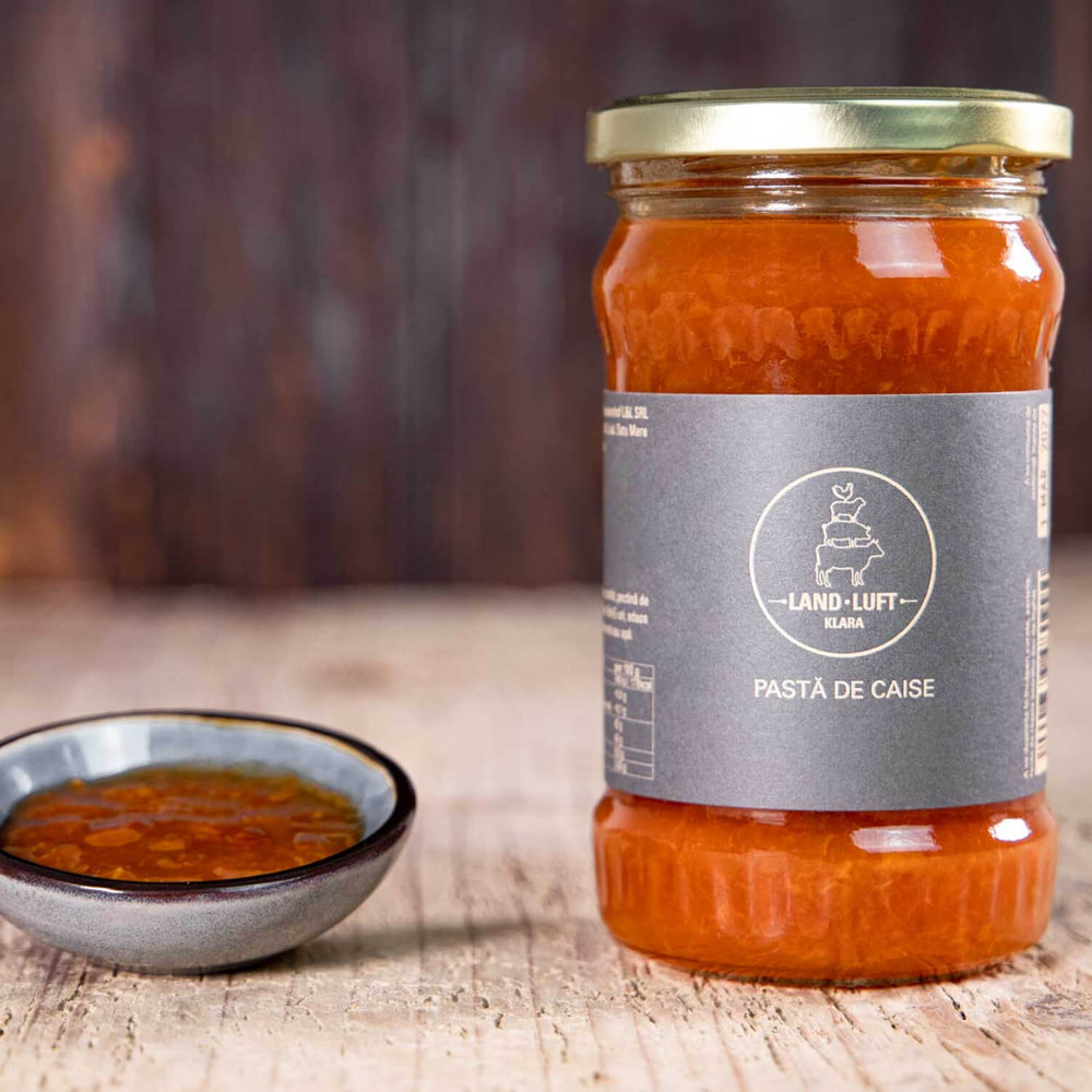 Apricot jam, reduced sugar 320g - De Mână