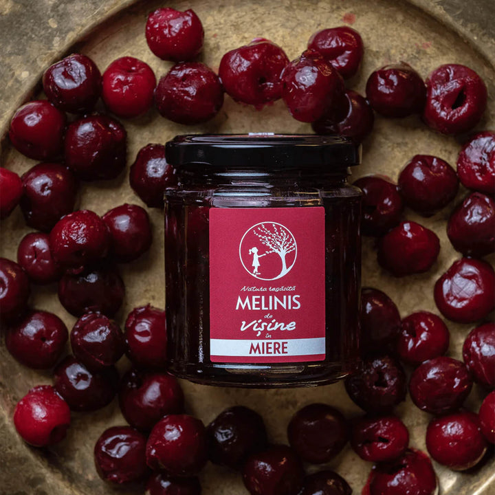 Sour Cherries in Acacia Honey 230g - De Mana