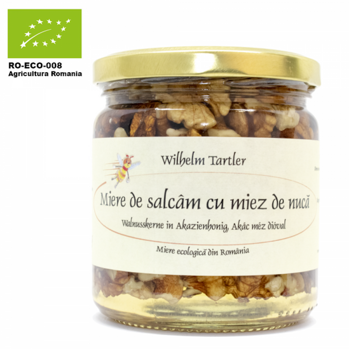 Organic, raw acacia honey & walnuts - De Mana